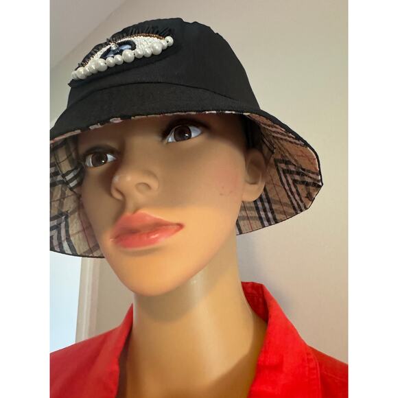 Evil Eye Bucket Hat Black Reversible Women's One Size - Picture 4 of 7